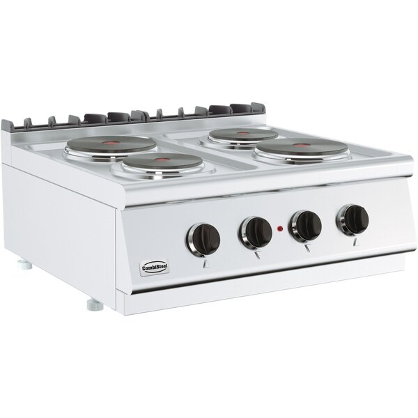 Combisteel Base 700 Elektrische Kooktafel 4 Pl. | Tafelmodel | 400V | 800x700x300(h)mm