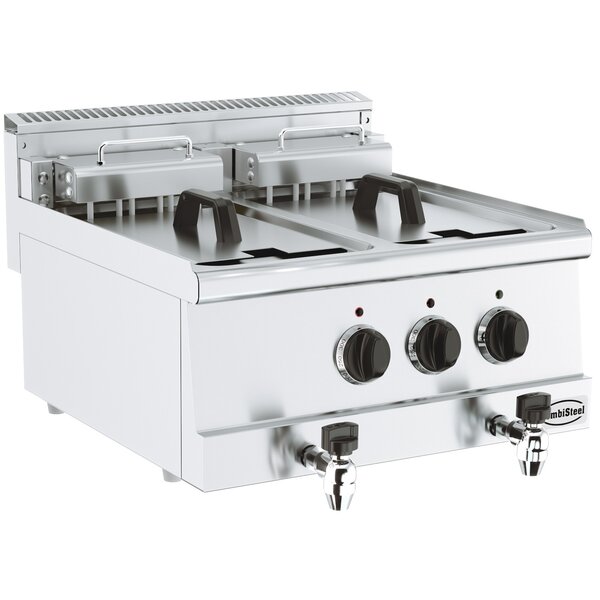 Combisteel Base 600 Elektrische Friteuse 2x10l | Tafelmodel | 400V | 600x600x300(h)mm