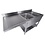Combisteel Spoeltafel Bodem met Uitsp. Vaatwasser Demontabel 2 Rechts 1| 1600x700x850(h)mm