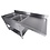 Combisteel Spoeltafel Bodem met Uitsp. Vaatwasser Demontabel 2Links 1| 1600x700x850(h)mm