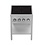 Combisteel Inductie Fornuis 4 Zones met Open Onderstel | Staand model | 400V | 655x655x875(h)mm