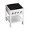 Combisteel Inductie Fornuis 4 Zones met Open Onderstel | Staand model | 400V | 655x655x875(h)mm