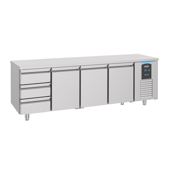 Combisteel 700 Koelwerkbank 3 Deuren 3 Laden EnergyLine | 230V | 2330x700x850(h)mm