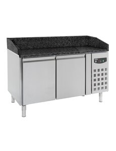 Combisteel Pizzawerkbank 2 Deurs Zwart GranietWerkblad | 230V | 1510x800x1000(h)mm