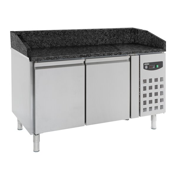 Combisteel Pizzawerkbank 2 Deurs Zwart GranietWerkblad | 230V | 1510x800x1000(h)mm