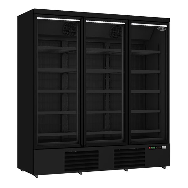 Combisteel Vrieskast 3 Glasdeuren Zwart Jde-1530f Bl | 230V | 1880x710x1997(h)mm