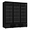 Combisteel Koelkast 3 Glasdeuren Zwart Jde-1530r Bl | 230V | 1880x710x1997(h)mm