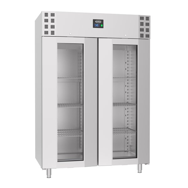 Combisteel Koelkast RVS Glasdeur Mono Block 1400Ltr | 230V | 1400x810x2050(h)mm