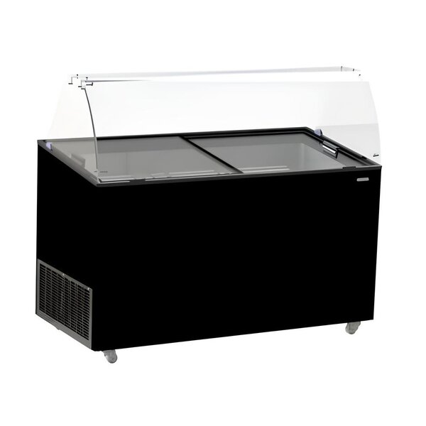 Combisteel Schepijsvitrine Tenerife Zwart 10x5Ltr | 230V | 1439x727x1229(h)mm