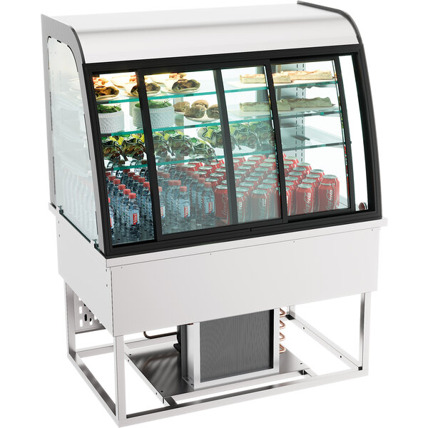 Combisteel Drop-in Koelvitrine met schuifdeuren 140 liter | 1100x700xH850mm