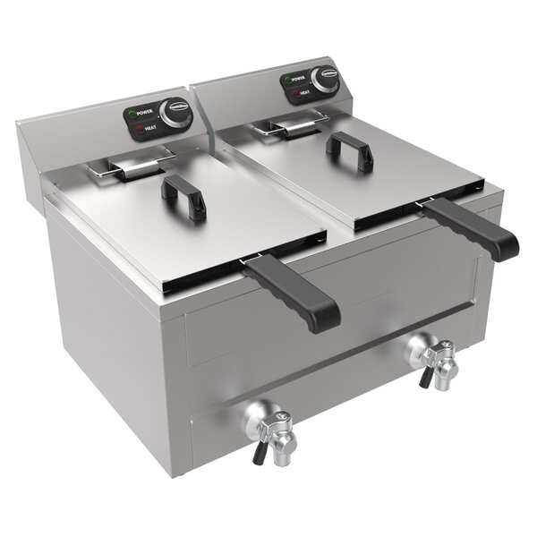 Combisteel Friteuse Tafel 2x8l 2x3kw | Tafelmodel | 230V | 620x545x305(h)mm