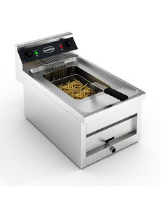 Combisteel Friteuse met aftapkraan 12 liter | 400V / 9kW | 400x700xH328 mm.