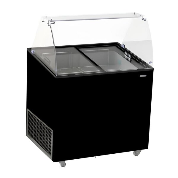 Combisteel Schepijsvitrine Corsica Zwart 6x5Ltr | 230V | 909x684x1229(h)mm