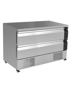 Combisteel Koel- vrieswerkbank omschakelbaar met 2 laden 6x 1/1GN | 230V | 1230x700xH865mm.