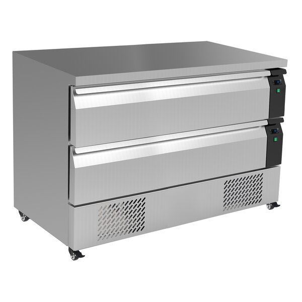 Combisteel Koel- vrieswerkbank omschakelbaar met 2 laden 6x 1/1GN | 230V | 1230x700xH865mm.
