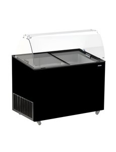 Combisteel Schepijsvitrine Java Zwart 8x5Ltr | 230V | 1184x684x1229(h)mm