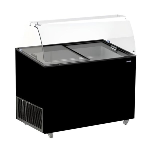 Combisteel Schepijsvitrine Java Zwart 8x5Ltr | 230V | 1184x684x1229(h)mm