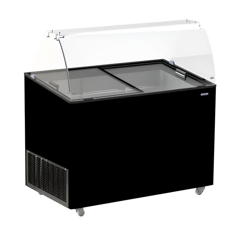 Combisteel Schepijsvitrine Java Zwart 8x5Ltr | 230V | 1184x684x1229(h)mm