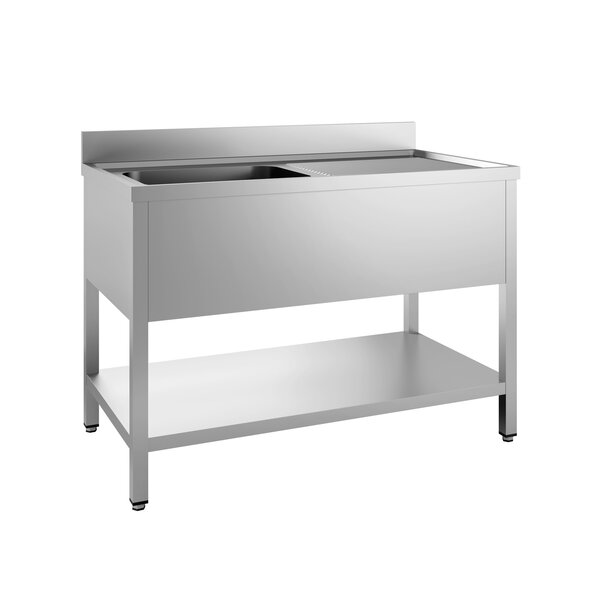 Combisteel Spoeltafel Bodemschap Demontabel 1Links | 1200x600x850(h)mm