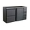Combisteel Barkoeling met 1 deurs 2 laden zwart | 1462x513x860Hmm