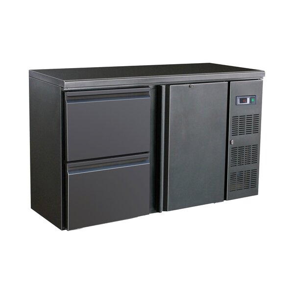 Combisteel Barkoeling met 1 deurs 2 laden zwart | 1462x513x860Hmm
