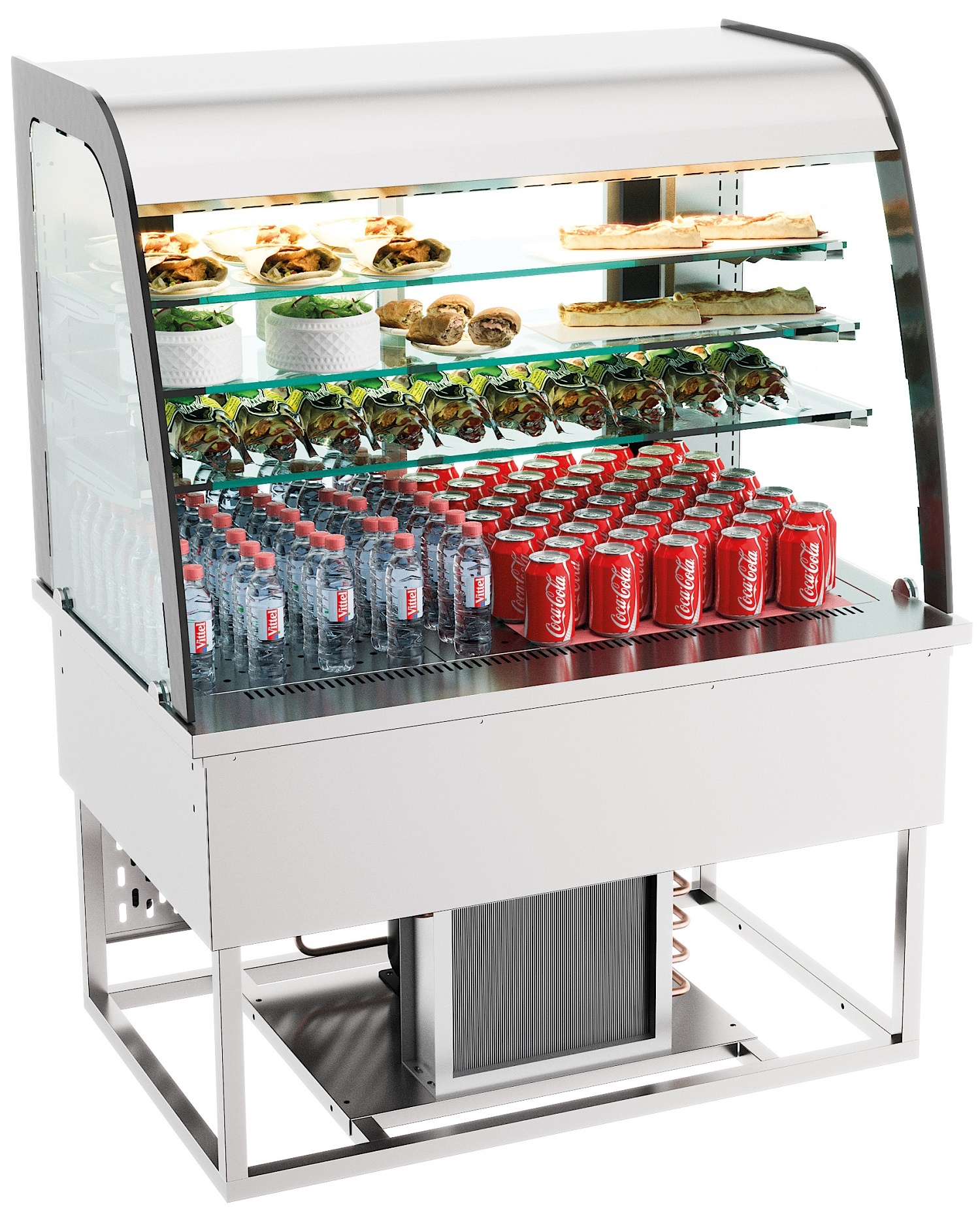 Combisteel Drop-in Koelvitrine 140l Open | 230V | 1100x700x850(h)mm