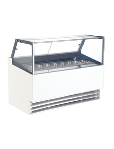 Combisteel Schepijsvitrine Borneo 12x5l | 230V | 1610x880x1300(h)mm