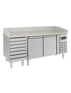 Combisteel Pizzawerkbank 2 Drs 7 Laden | 230V | 2025x800x1000(h)mm