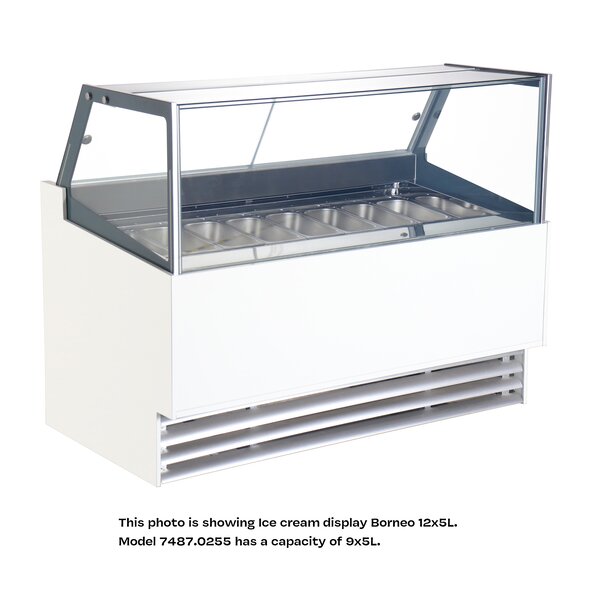 Combisteel Schepijsvitrine Phuket 9x5l | 230V | 1260x880x1300(h)mm