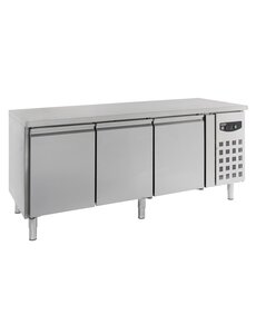 Combisteel Bakkerskoelwerkbank met 3 deuren +2/+8°C | 230V | 2020x800x850(h)mm
