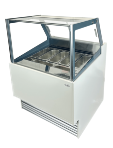 Combisteel Schepijsvitrine Komodo 6x5l | 230V | 910x880x1300(h)mm