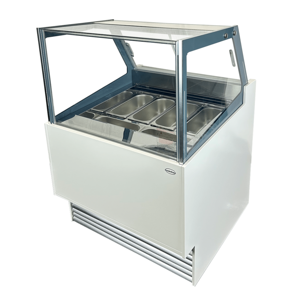 Combisteel Schepijsvitrine Komodo 6x5l | 230V | 910x880x1300(h)mm