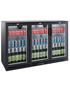 Combisteel Barkoeler Zwart 3 Deuren | 230V | 1350x520x900(h)mm