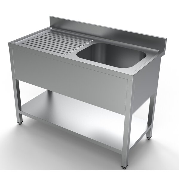 Combisteel Spoeltafel Bodemschap 1 Rechts | 1200x600x850(h)mm