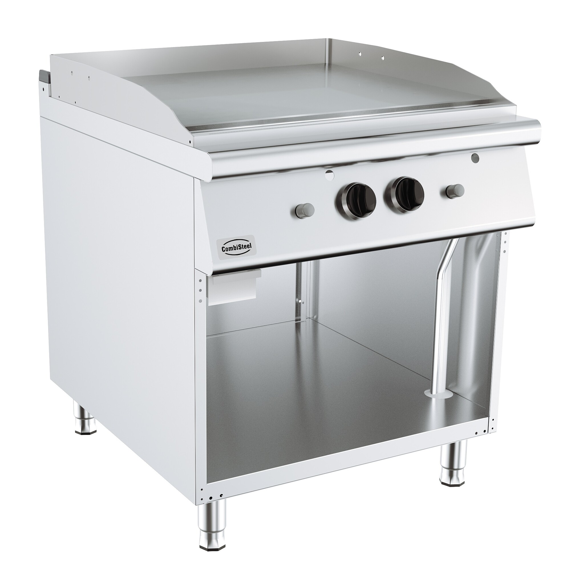 Combisteel Base 900 Gasbakplaat Chroom | Staand model | 18kW