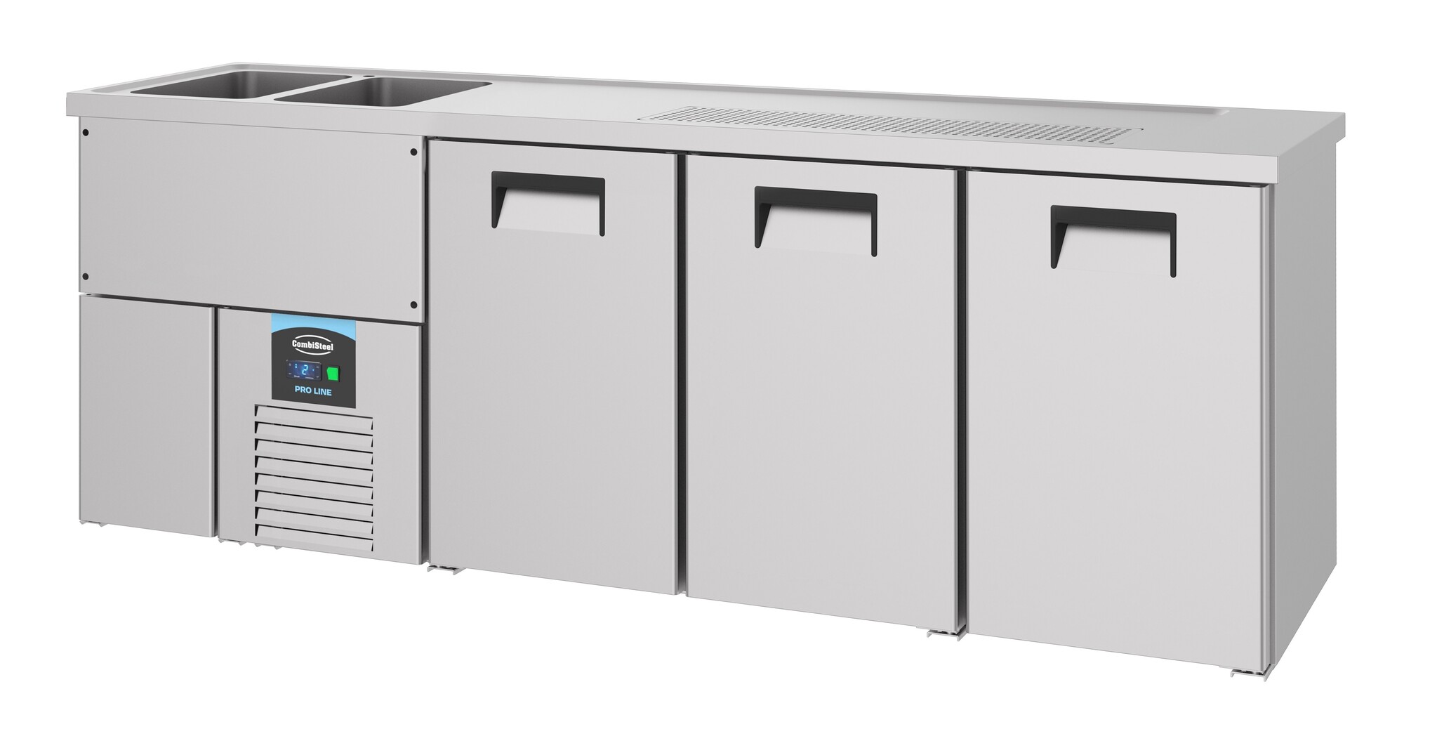 Combisteel Bierkoeler 3 Deuren 2l | 230V | 2500x700x950(h)mm