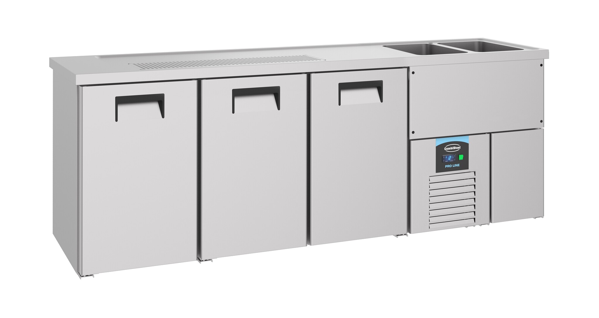 Combisteel Bierkoeler 3 Deuren 2r | 230V | 2500x700x950(h)mm