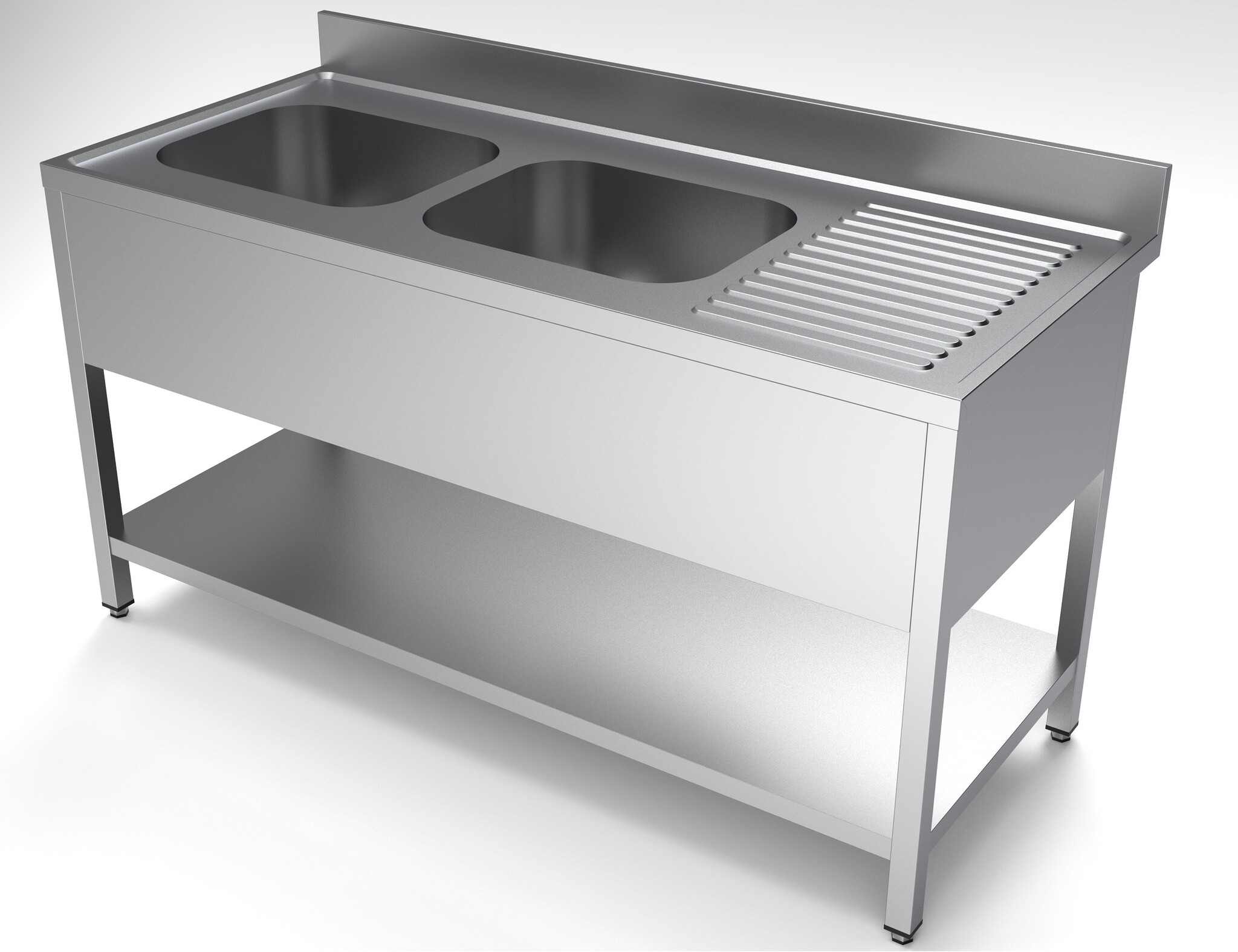 Combisteel Spoeltafel Bodemschap 2Links 1| 1600x700x850(h)mm