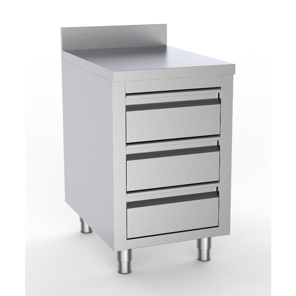 Combisteel Werktafel met 3 laden + rand | 500x700x850(h)mm