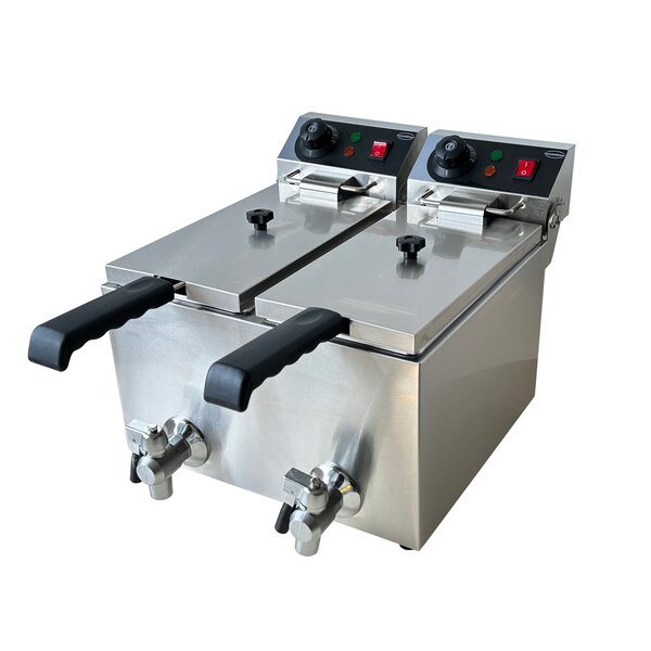 Combisteel Elektrische Tafelfriteuse 2x4L | Tafelmodel