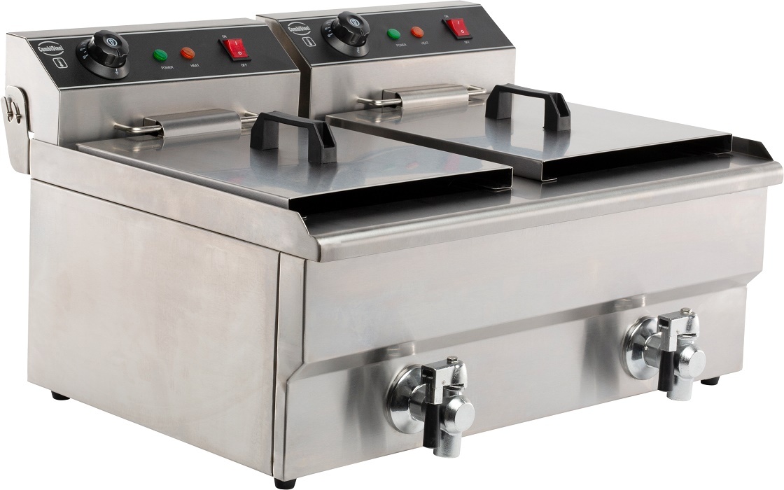 Combisteel Elektrische Tafelfriteuse 2x8L | Tafelmodel