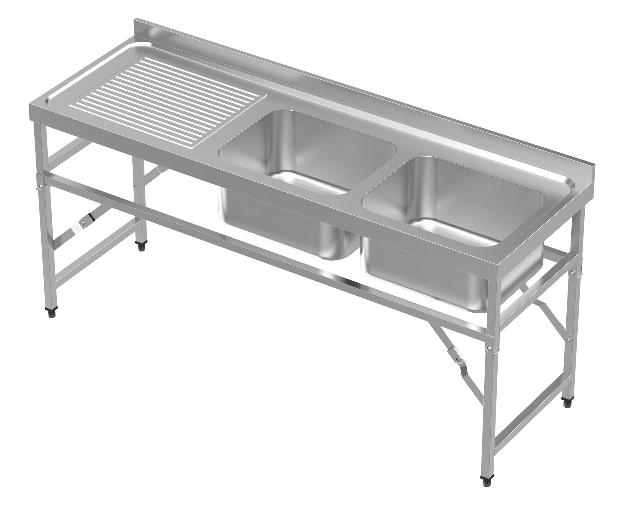 Combisteel Inklapbare Spoeltafel 2r| 1800x600x910(h)mm