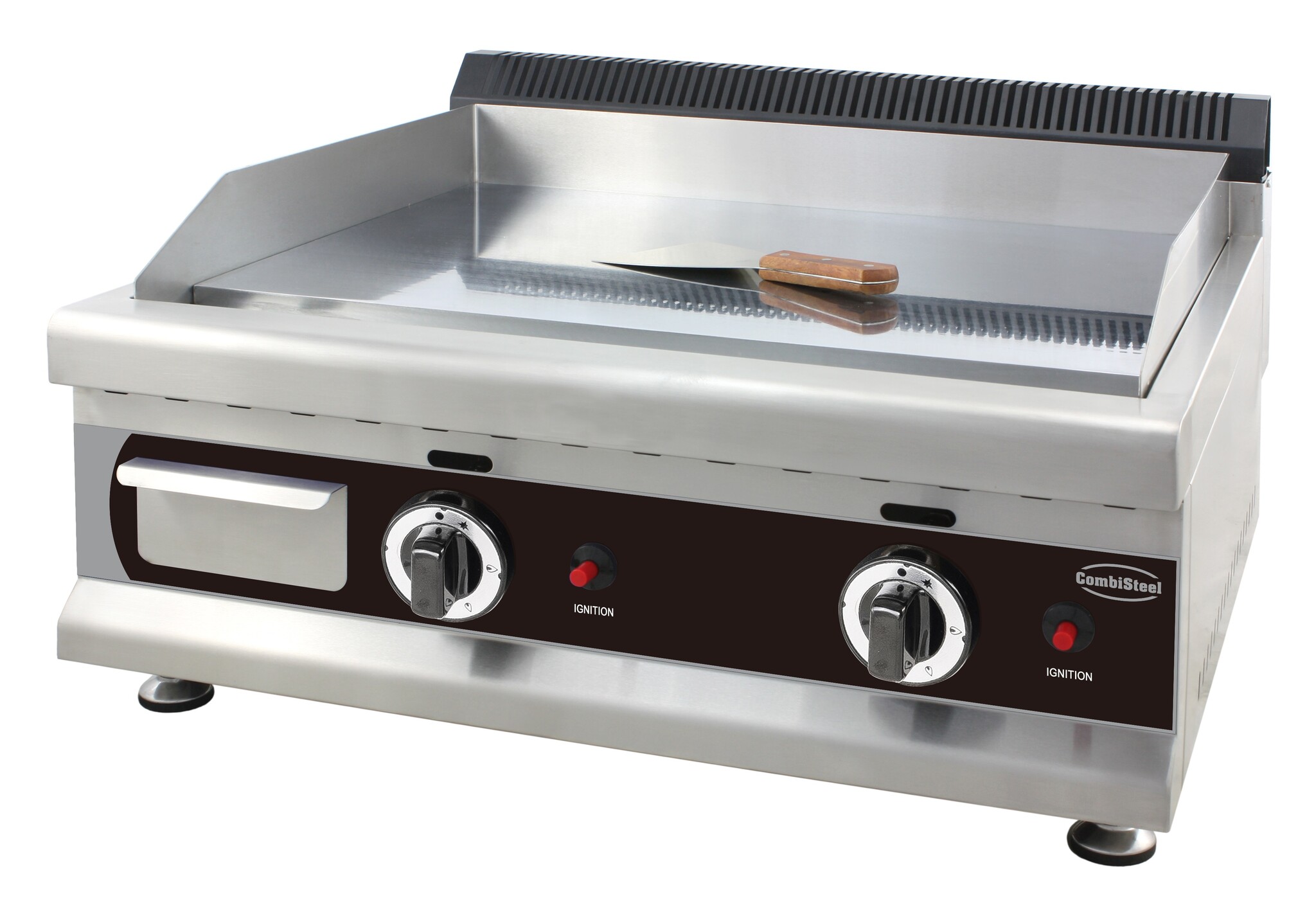 Combisteel Gasbakplaat Chroom 650 | Tafelmodel | 6kW