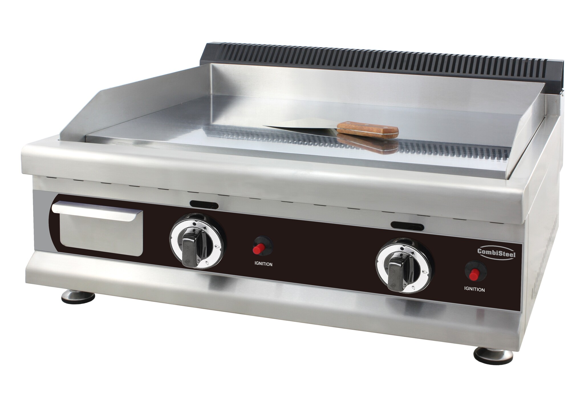 Combisteel Gasbakplaat Chroom 800 | Tafelmodel | 6kW