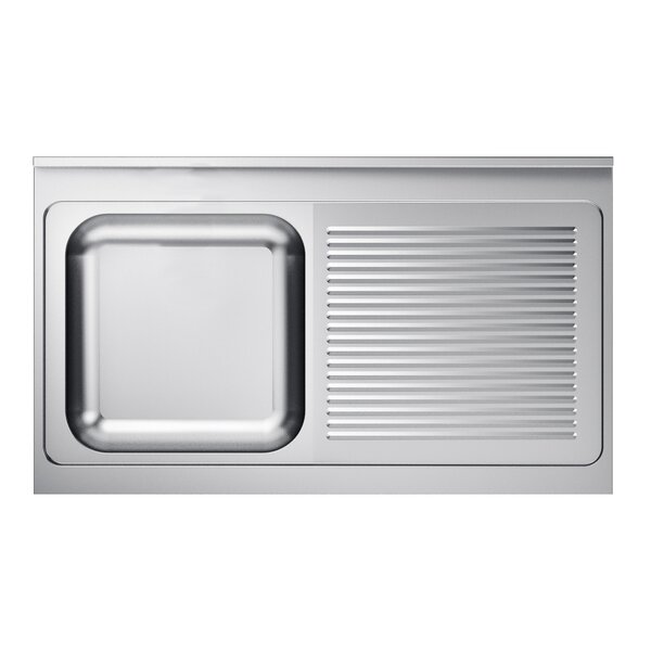 Combisteel Spoeltafelblad 1Links | 1200x700x40(h)mm
