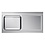 Combisteel Spoeltafelblad 1Links | 1400x700x40(h)mm