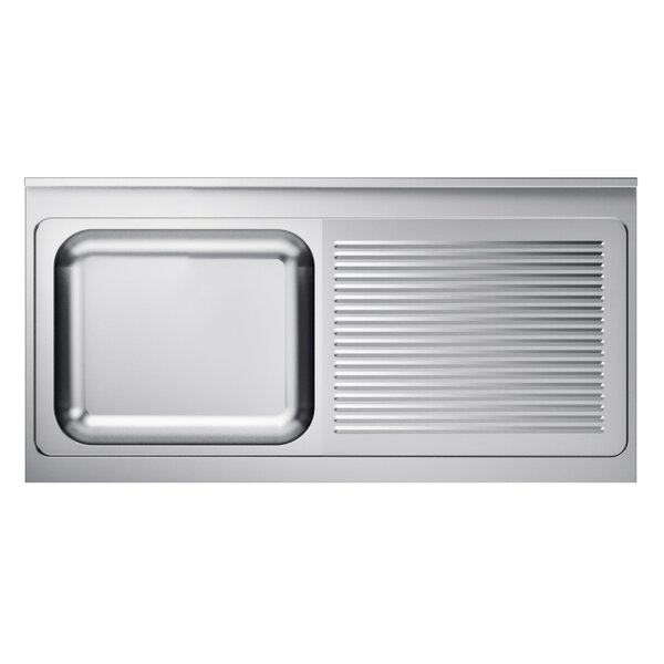 Combisteel Spoeltafelblad 1Links | 1400x700x40(h)mm