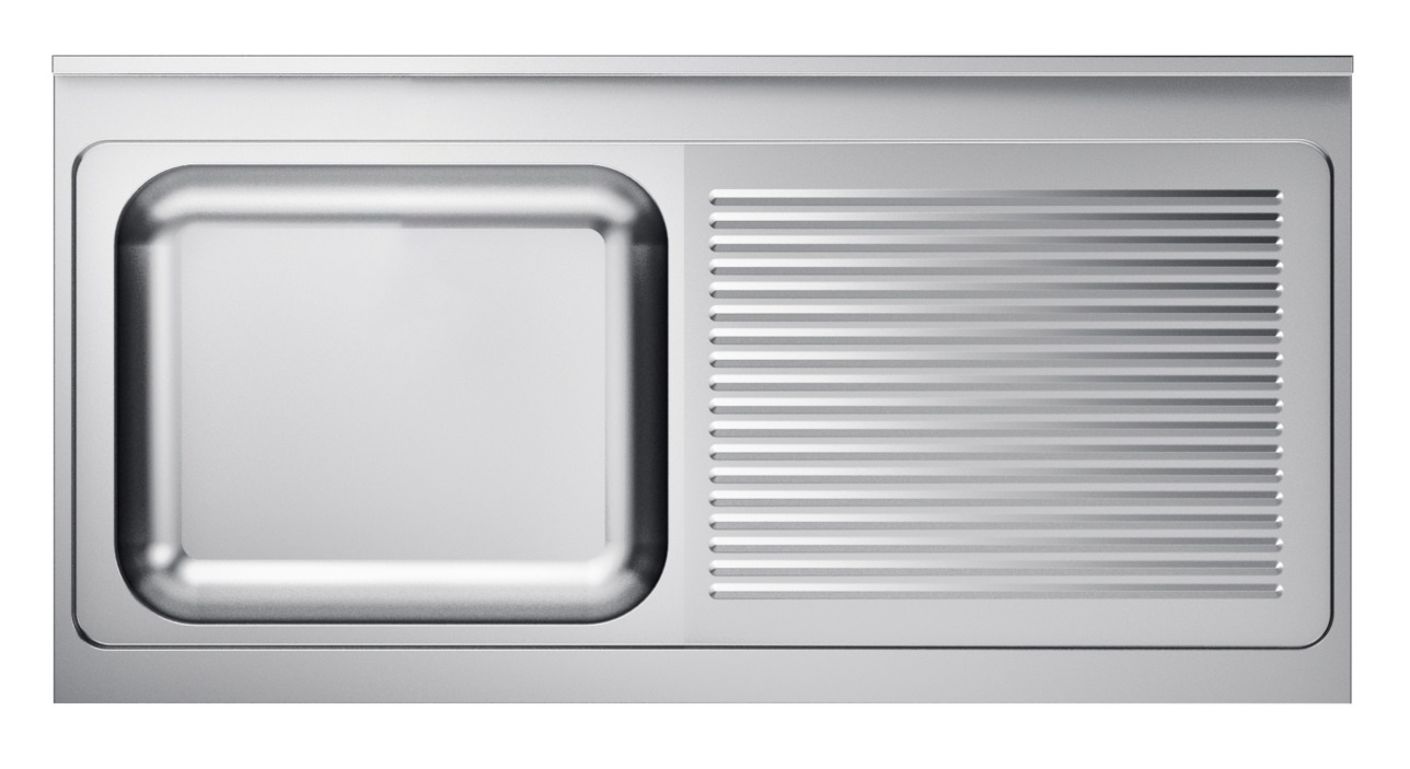 Combisteel Spoeltafelblad 1Links | 1400x700x40(h)mm