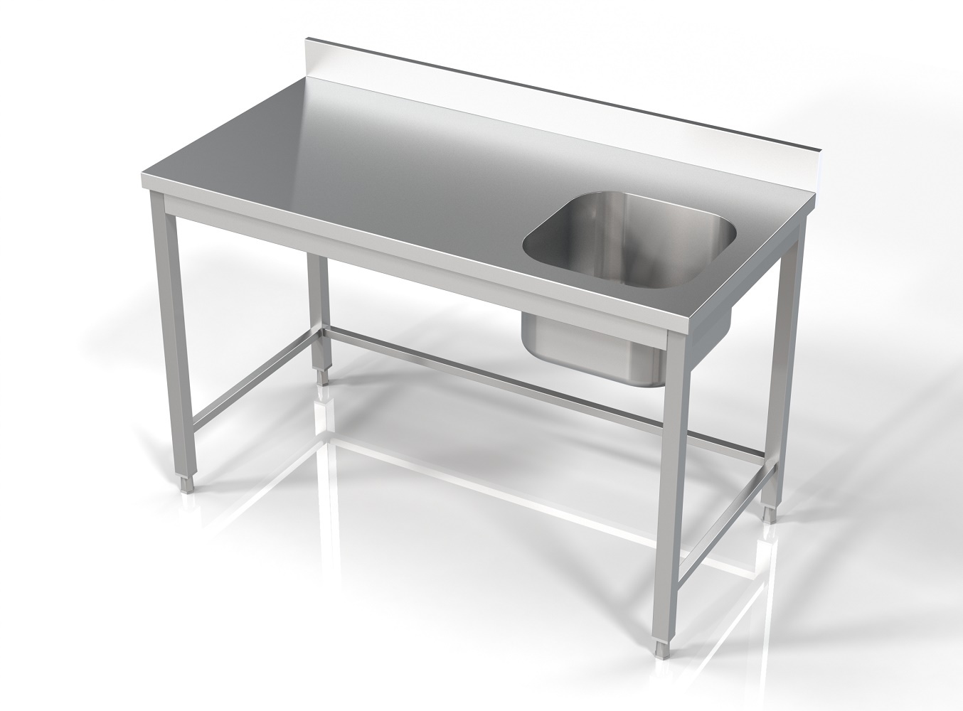 Combisteel Spoeltafel 1 Rechts | 1400x700x850(h)mm