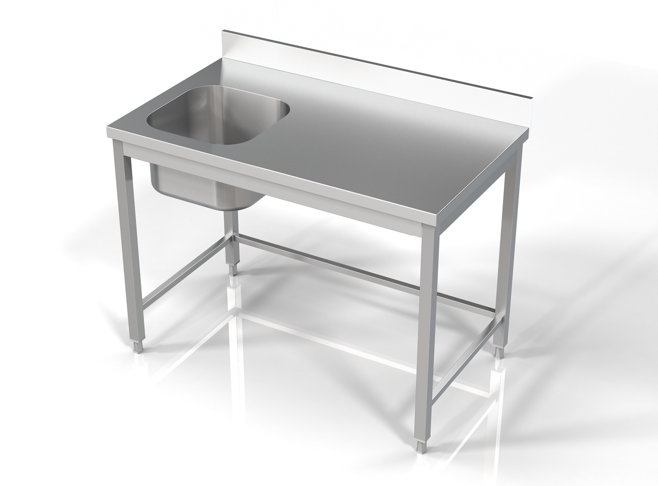Combisteel Spoeltafel 1Links | 1200x700x850(h)mm
